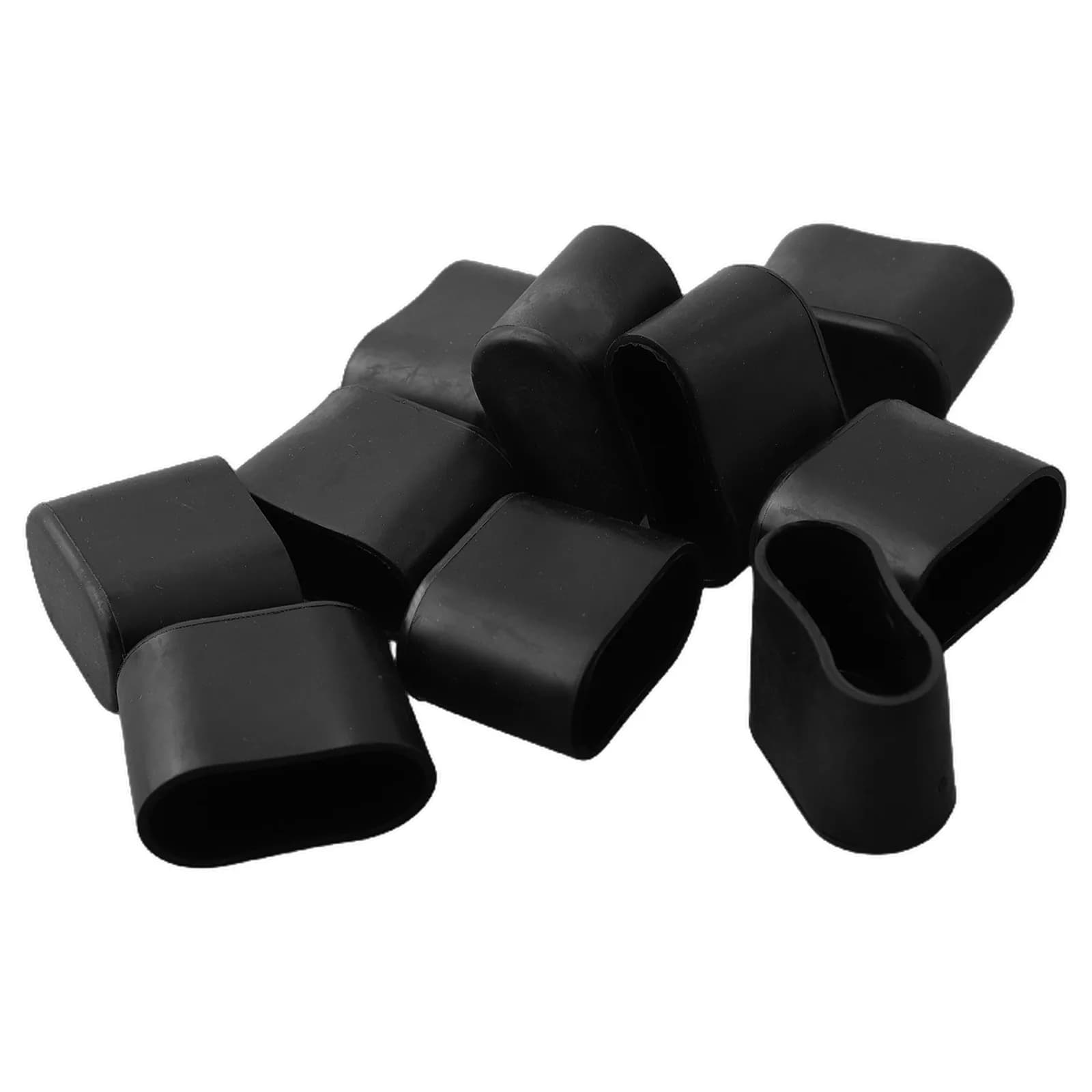 Capuchons de pieds de chaise en caoutchouc, 10 pièces, couvertures ovales, pieds de Table, protecteu