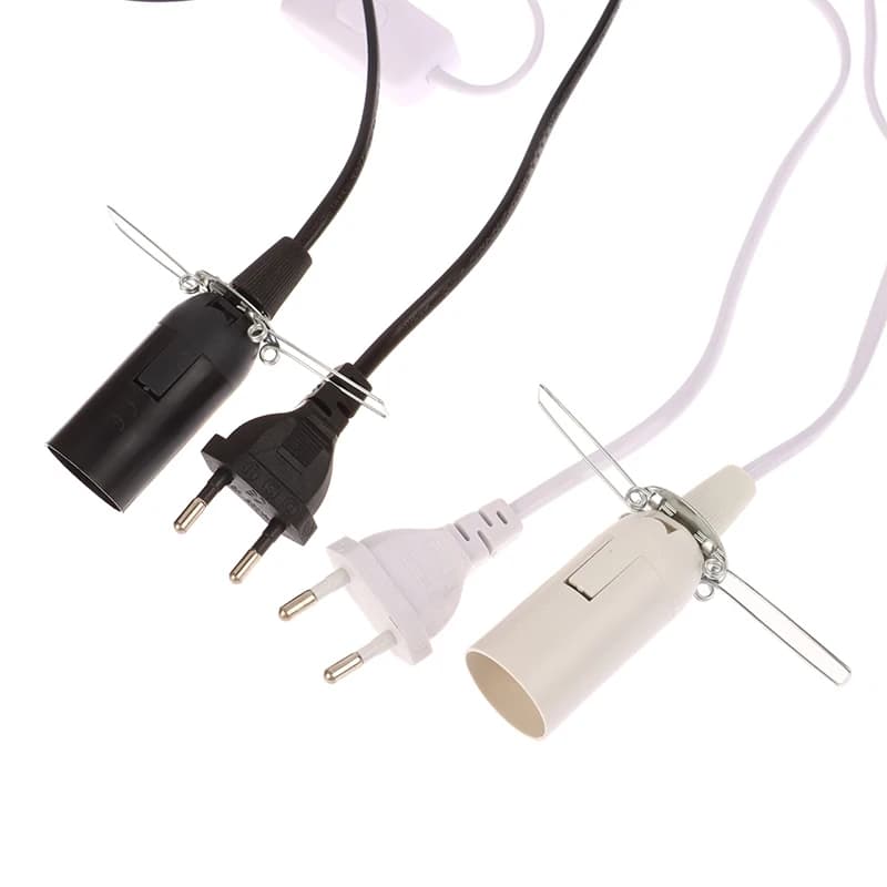 Base de lampe à douille E14 avec fil de commutation, support de suspension d'ampoule LED, suspension
