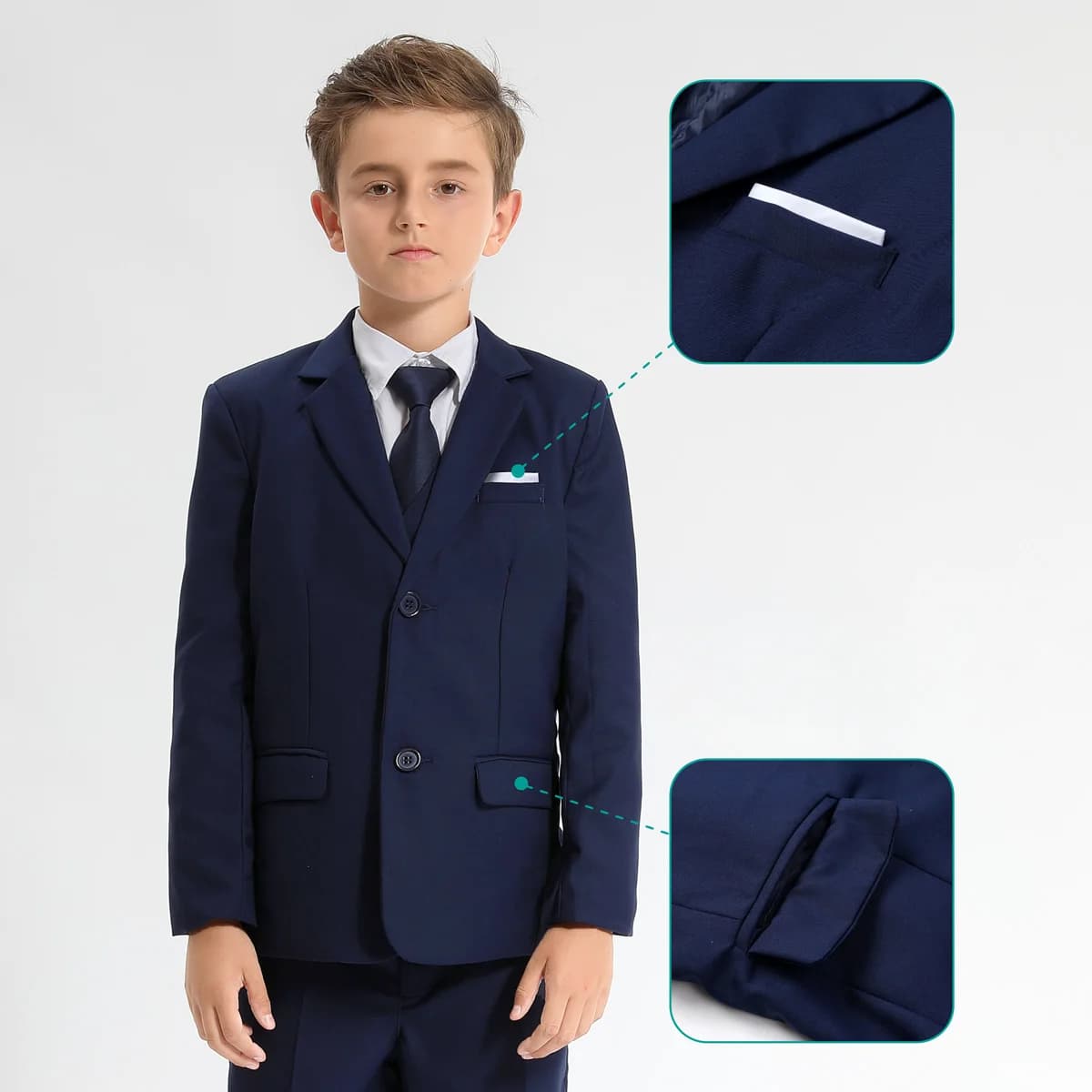 Costume pour enfants garçons, ensemble de tenue formelle de mariage, vêtements pour hommes, porteur 