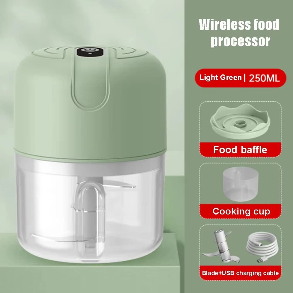 Machine à purée d'ail électrique, hachoir à ail, hachoir à viande portable rechargeable, mixeur à lé