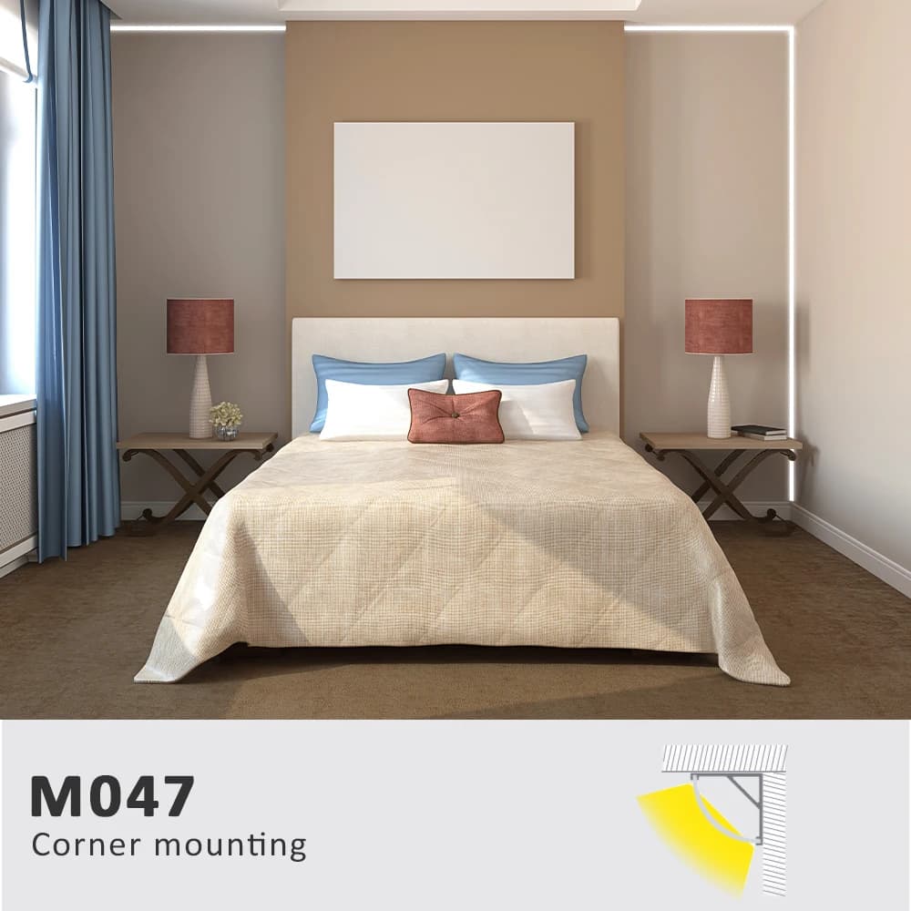 Profilé aluminium pour éclairage LED, 50CM, 8mm, 10mm, forme en V, boîtier noir et argent, décor de 