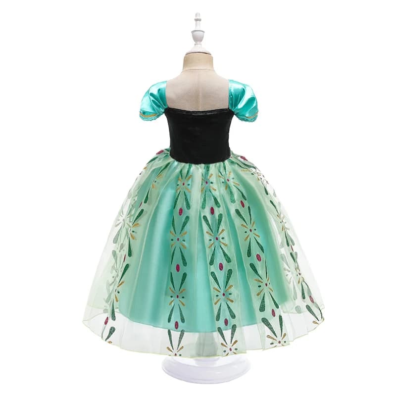 Robe Prinçesse Fille Anna Pour Enfants, Costume de Cosplay Pour Filles, Vêtements D'été Pour Hallowe