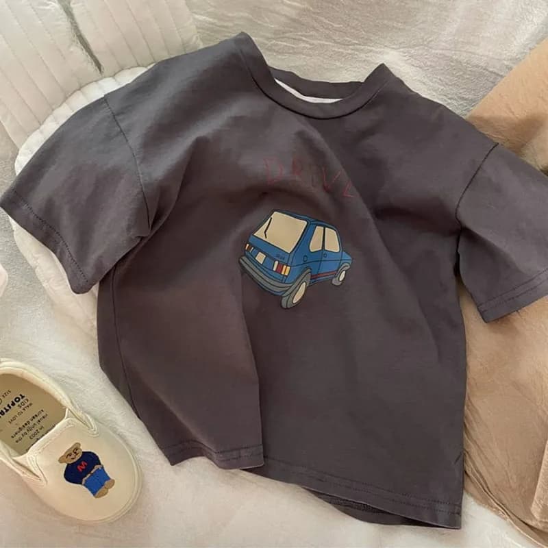 Coton demi manches T-shirt garçons enfant 2025 été bébé unisexe Costume sport t-shirts occasionnels 