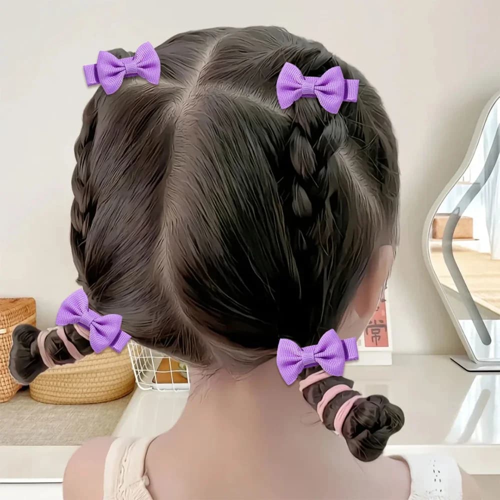 Mini pinces à cheveux pour bébés filles, 10 pièces/ensemble, couleur Dopamine, épingles à cheveux fa