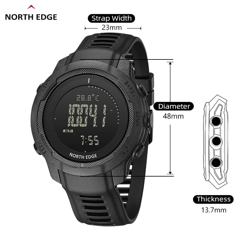 Km TH EDGE VERTICO-Montre numérique pour homme, boîtier en fibre de carbone, montre intelligente de 