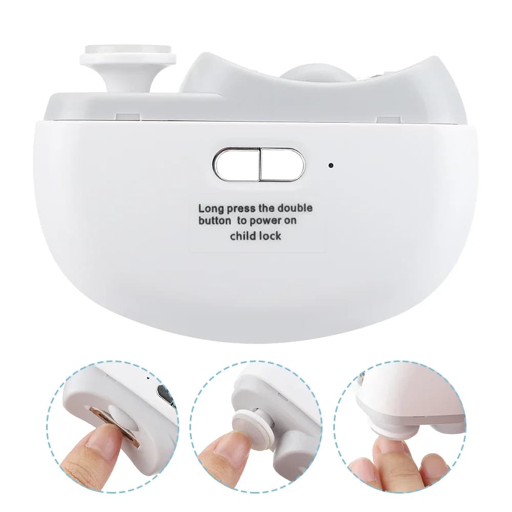 Coupe-ongles électrique, meulage et polissage avec lumière, automatique, Rechargeable, manucure pour