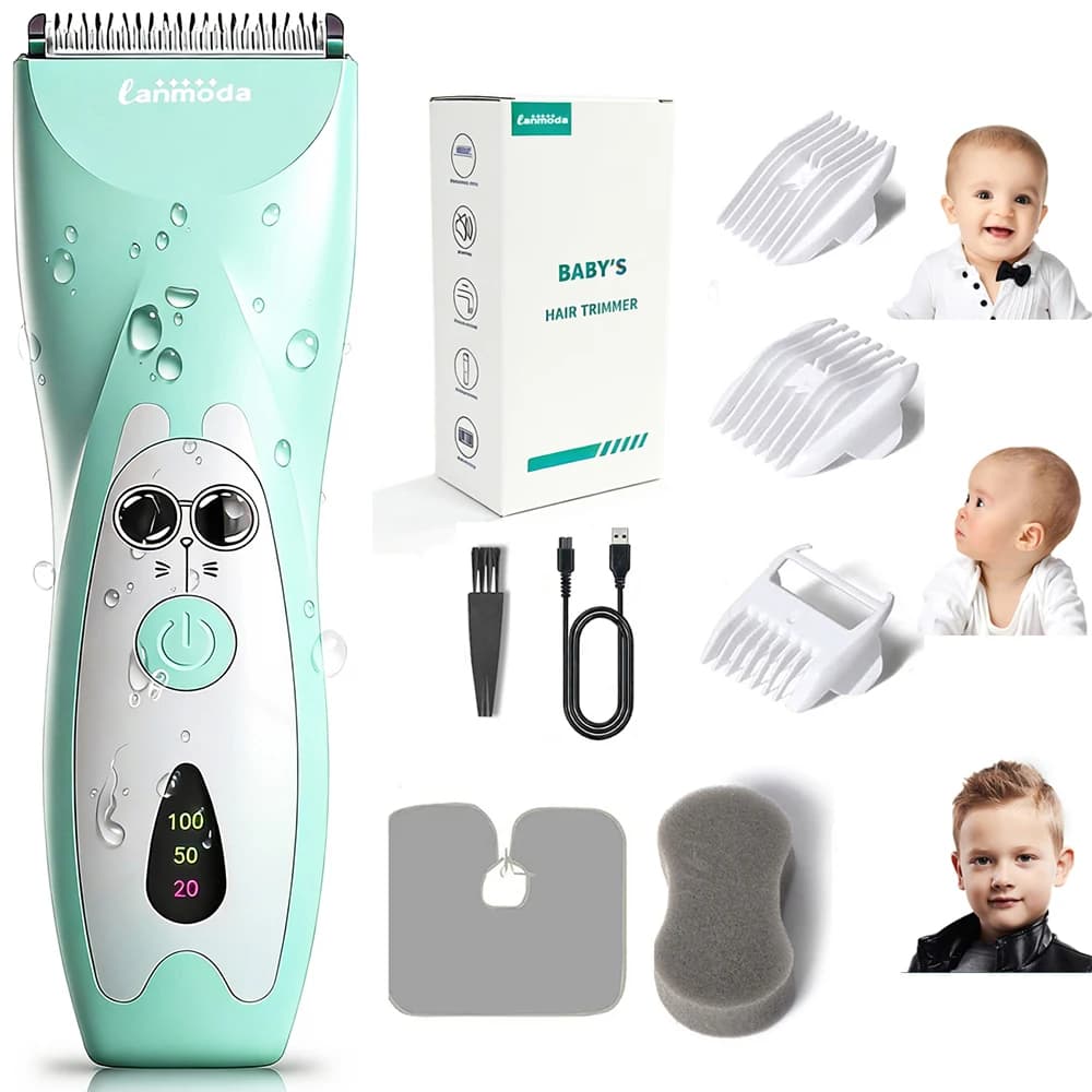Tondeuse à cheveux pour bébé, silencieuse, électrique, rechargeable, tondeuse pour enfants, rasoir p