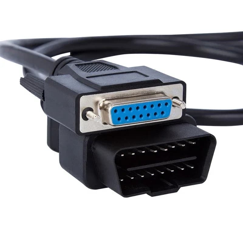 Adaptateur OBD2 16 broches vers DB15 broches, câble d'extension de voiture mâle DP 15 broches, Inter