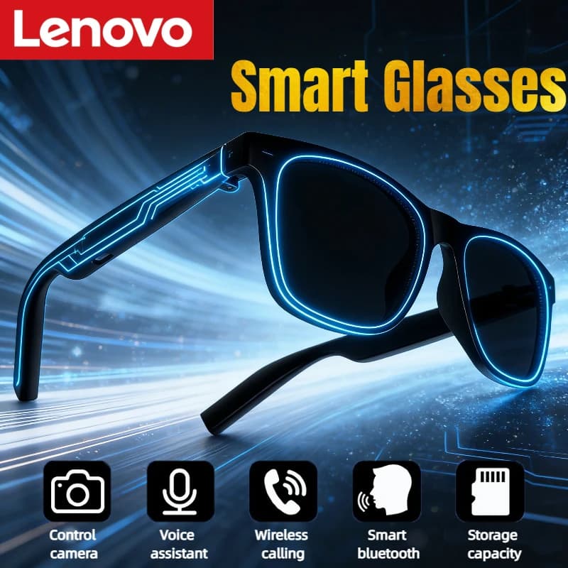 Lunettes intelligentes Lenovo Télécommande tactile Caméra photo Enregistrement Traducteur Assistant 