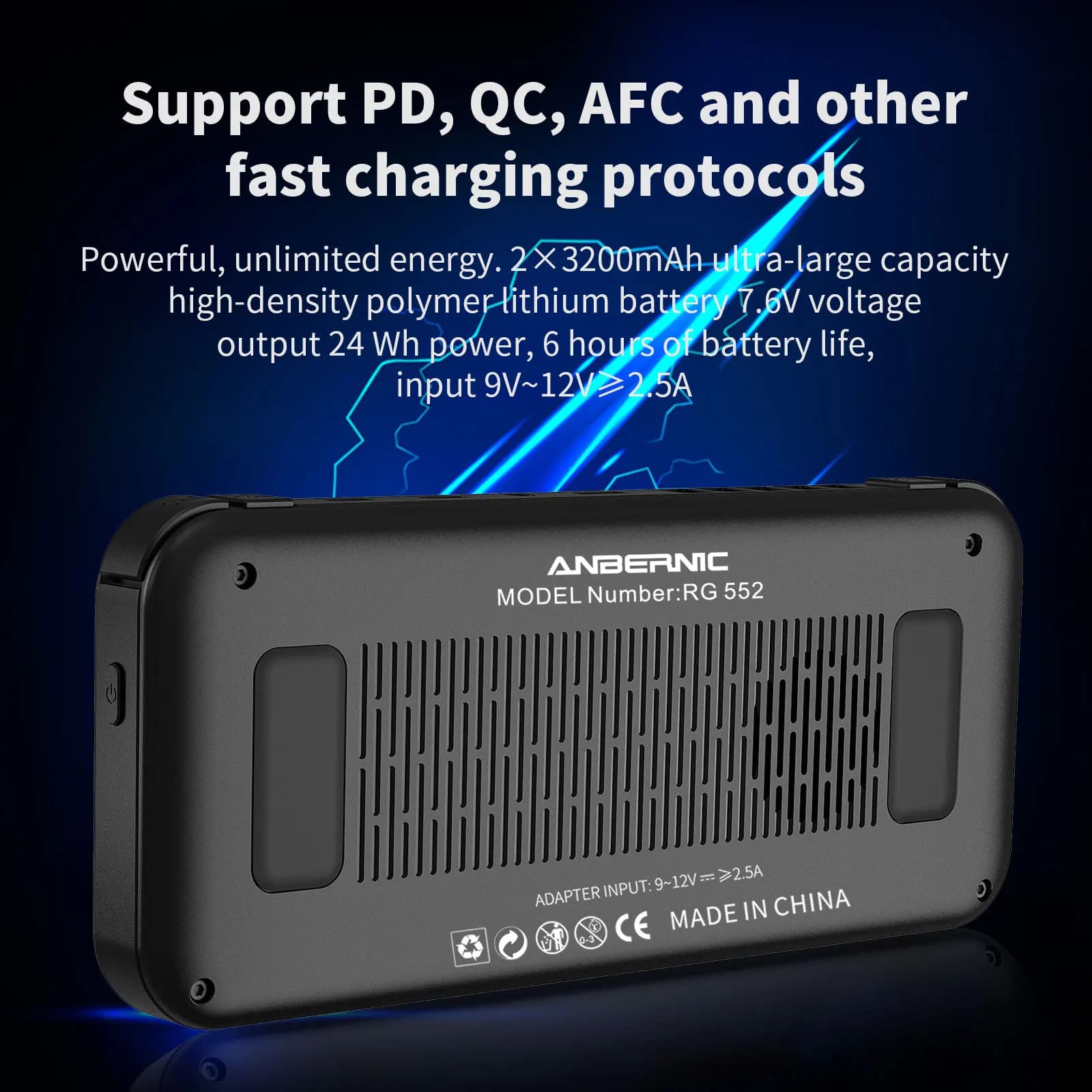 ANBERAlfred-Console de jeu portable RG552, écran tactile IPS 5.36 ", système d'exploitation pour tou