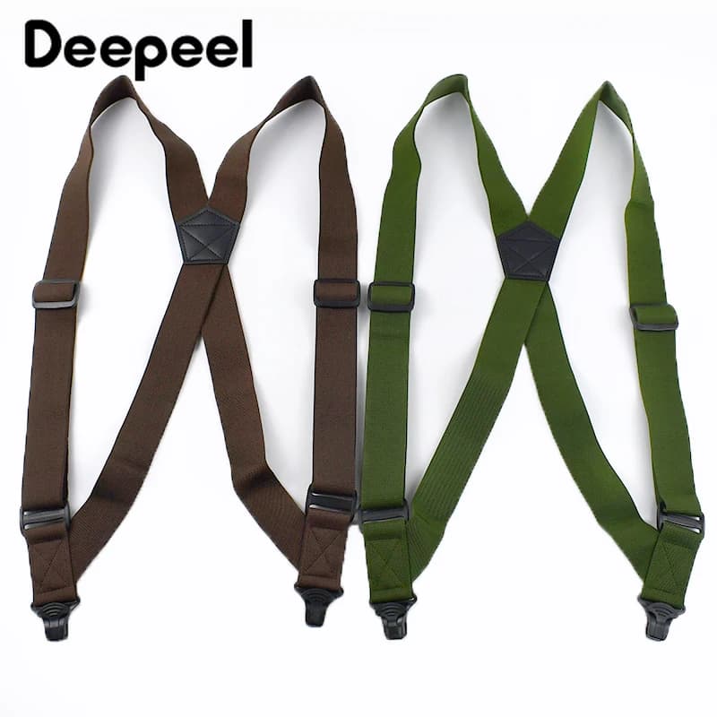 Deepeel 3.8*125 cm mode hommes bretelles adulte 2 Clips côté bretelles en plastique sangle pour cein