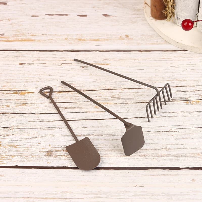 Ensemble d'outils de jardin de Simulation de maison de poupée créative 1/12, ornements miniatures, d