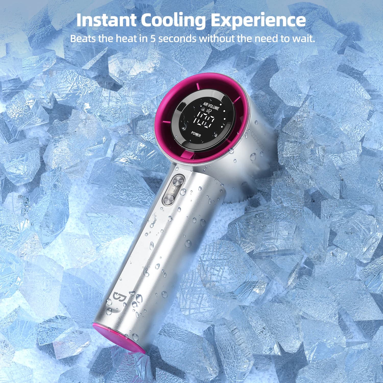 Mini ventilateur de bain aste, vitesse du vent à 100 vitesses, ventilateur électrique, affichage num