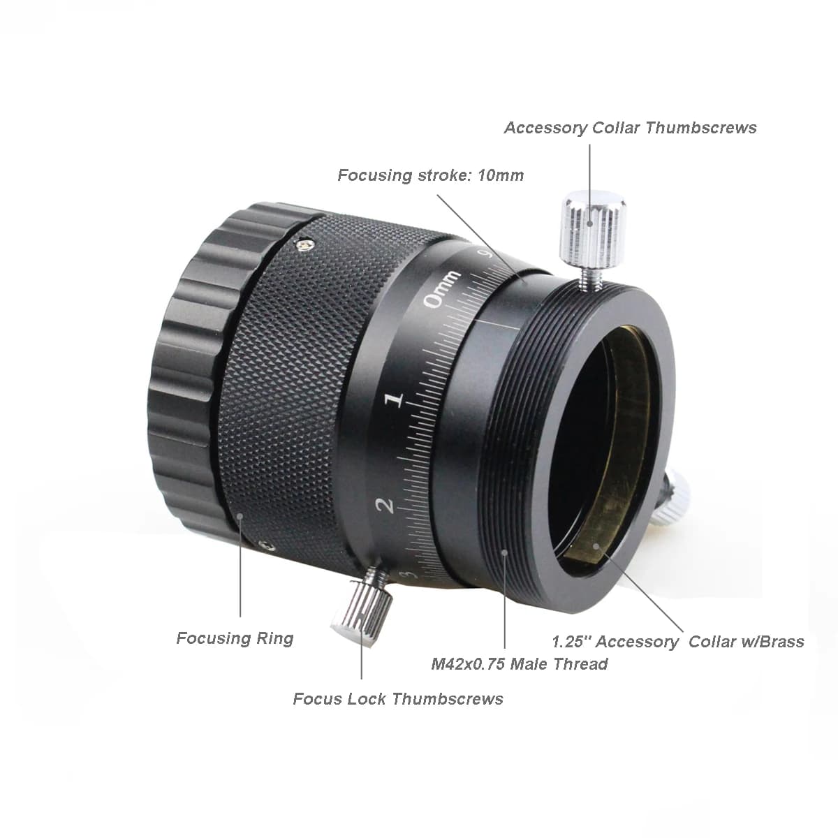 Nouveau focalisateur hélicoïdal Double 1.25 "de haute précision pour télescope/focalisateur et porté