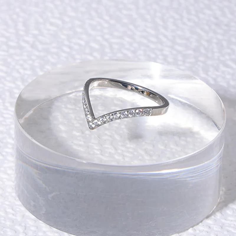 GD-Bijoux de doigt en forme de V pour femme, plaqué or 18 carats, acier inoxydable, cubique, contre-