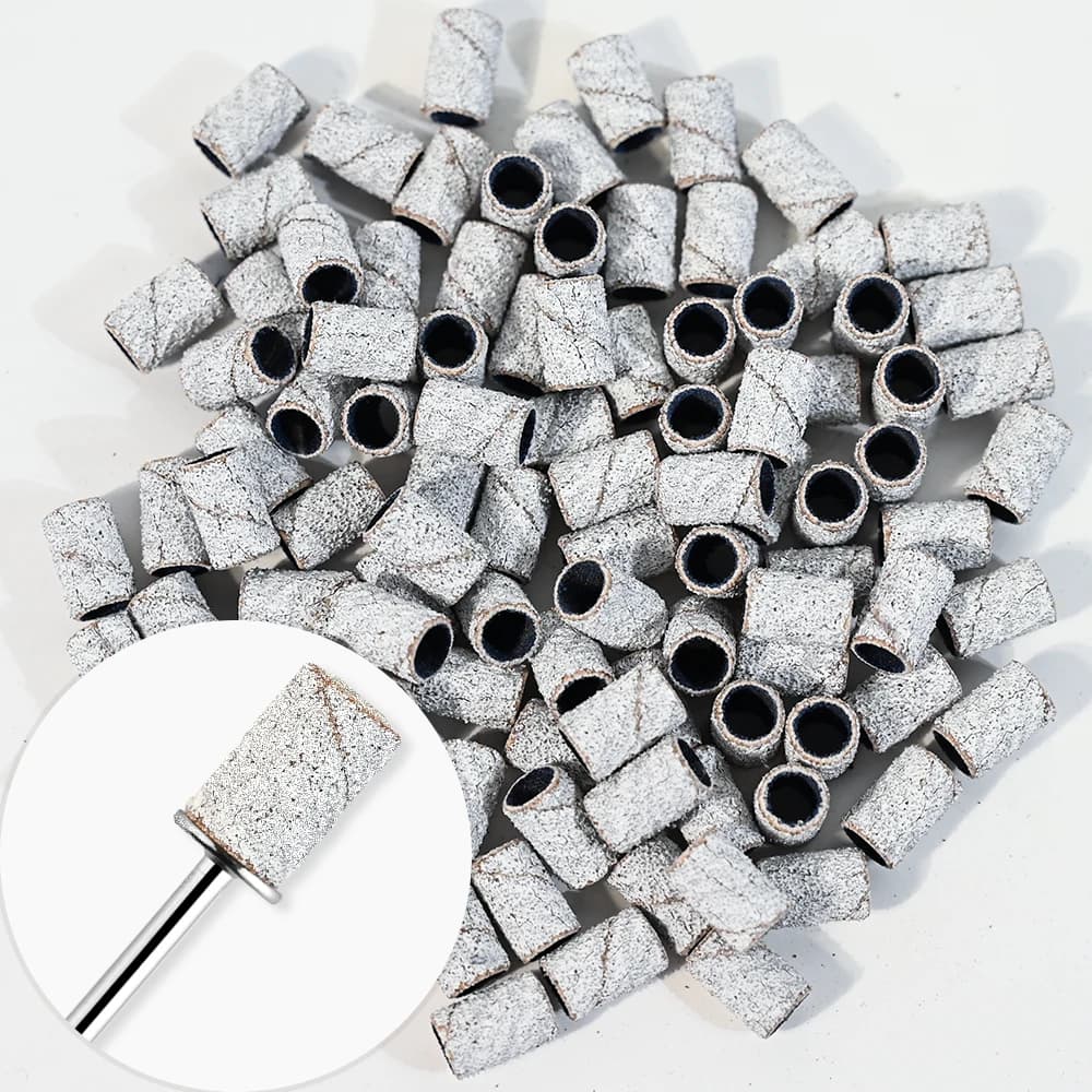 Mini bandes de ponçage zébrées pour ongles, machine électrique, forets à ongles, dissolvant de verni