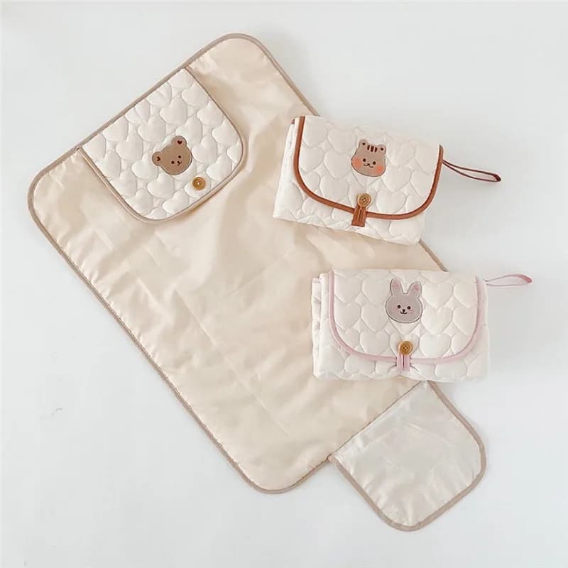 Tapis à langer pliable et portable pour bébé, matelas absorbant pour nouveau-né, couverture de lit s
