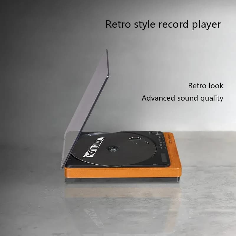 Lecteur CD vintage en bois, Bluetooth 5.1, sortie optique numérique, HIFI, lecteur CD USB, lecture s