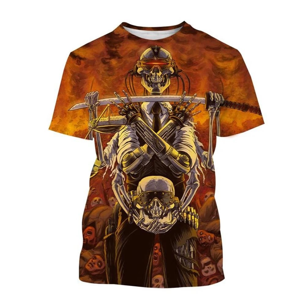 Megadeth-T-shirt à manches courtes imprimé en 3D pour hommes et femmes, T-shirt décontracté, Punk, D