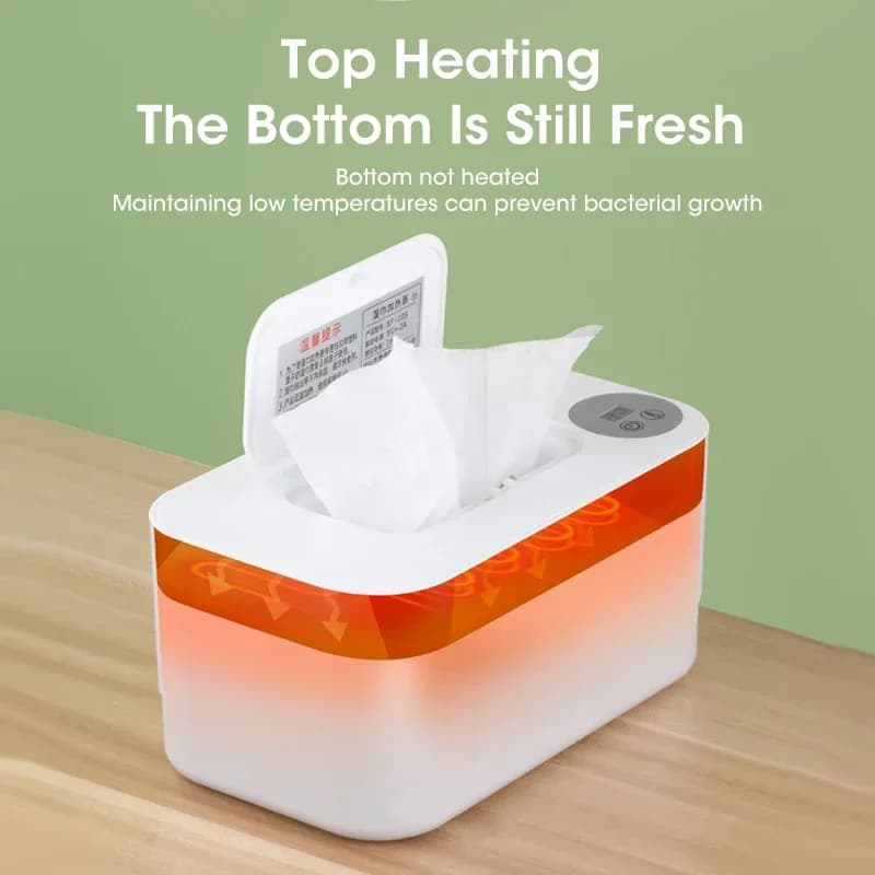 Chauffe-lingettes pour bébé avec affichage LED, distributeur de serviettes, portable, charge USB, bo
