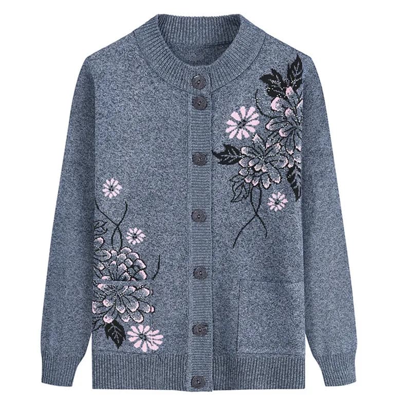 Pull à manches longues pour mère d'âge moyen, nouvelle collection printemps-automne, chemise tricoté