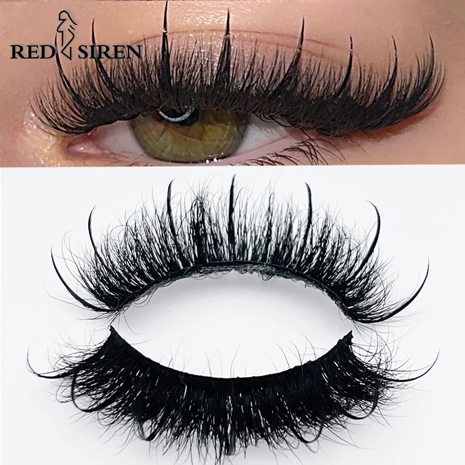 Spike Real Mink Lashes, Fluffy fissuraminants Py Strip Lashes, Haute Qualité, 16mm, 18mm, 20mm, 25mm