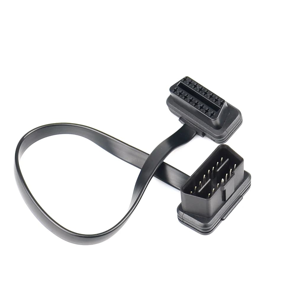 30/60/100CM plat + mince comme nouilles 16 broches prise OBD OBDII 16 broches mâle à femelle Scanner