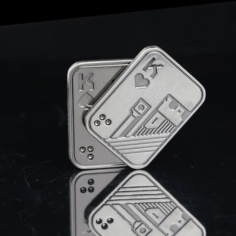 KK AA Fidget Slider métal crâne Push Slider soulagement du Stress jouet Anti-Stress EDC haut filatur