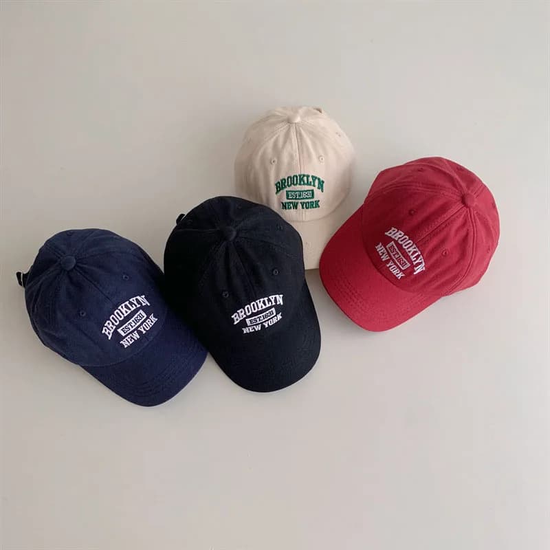 Casquette de baseball coréenne pour bébé, broderie de lettres, casquette à visière pour enfants, gar