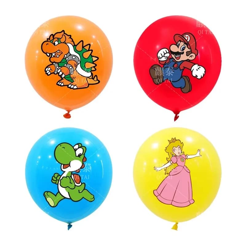 Ensemble de ballons de la série Super Mario, figurines d'action Mario Bros Luigi Yoshi, ballons en f