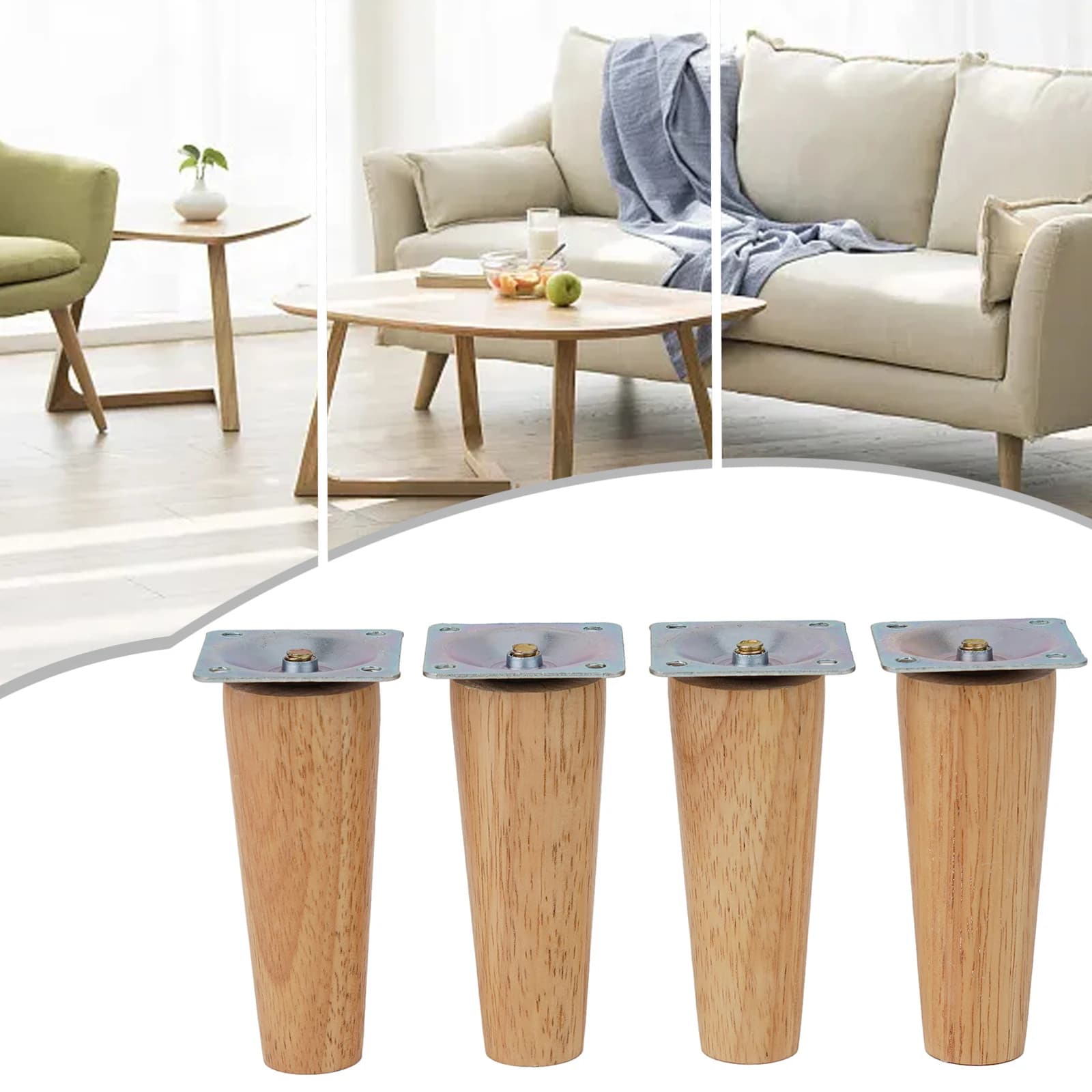 8/10/15cm meubles en bois massif jambe pieds droits canapé-lit armoire Table et chaise pieds de remp