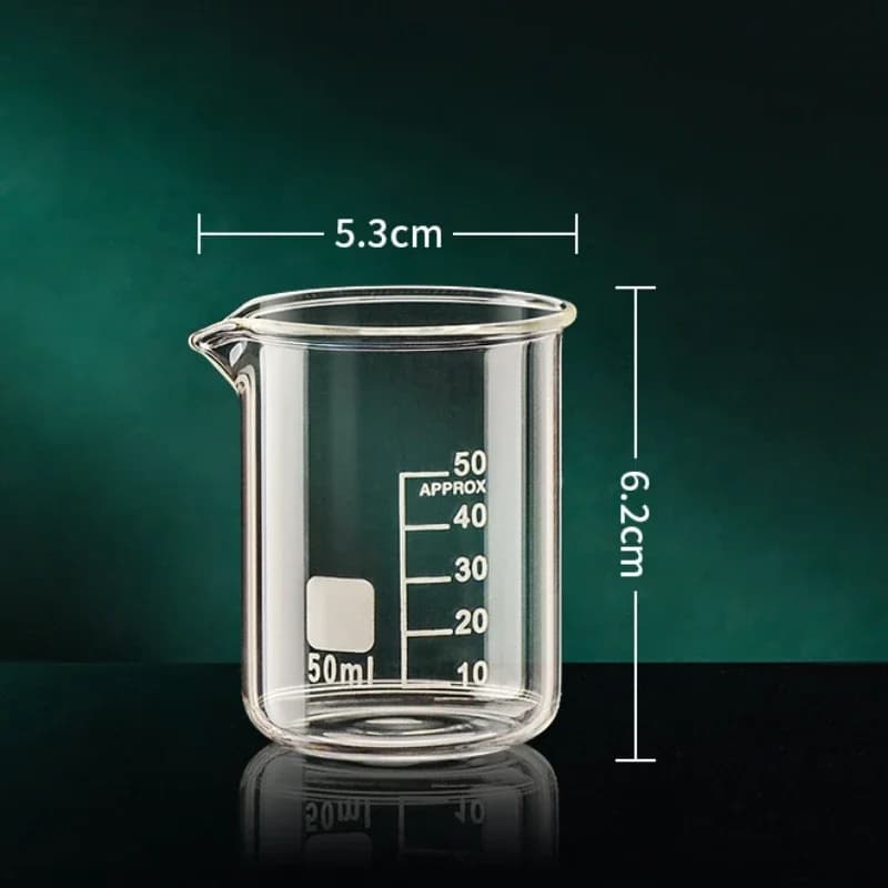 Tasse à mesurer en verre à haute teneur en Borosilicate, échelle transparente, bécher de laboratoire
