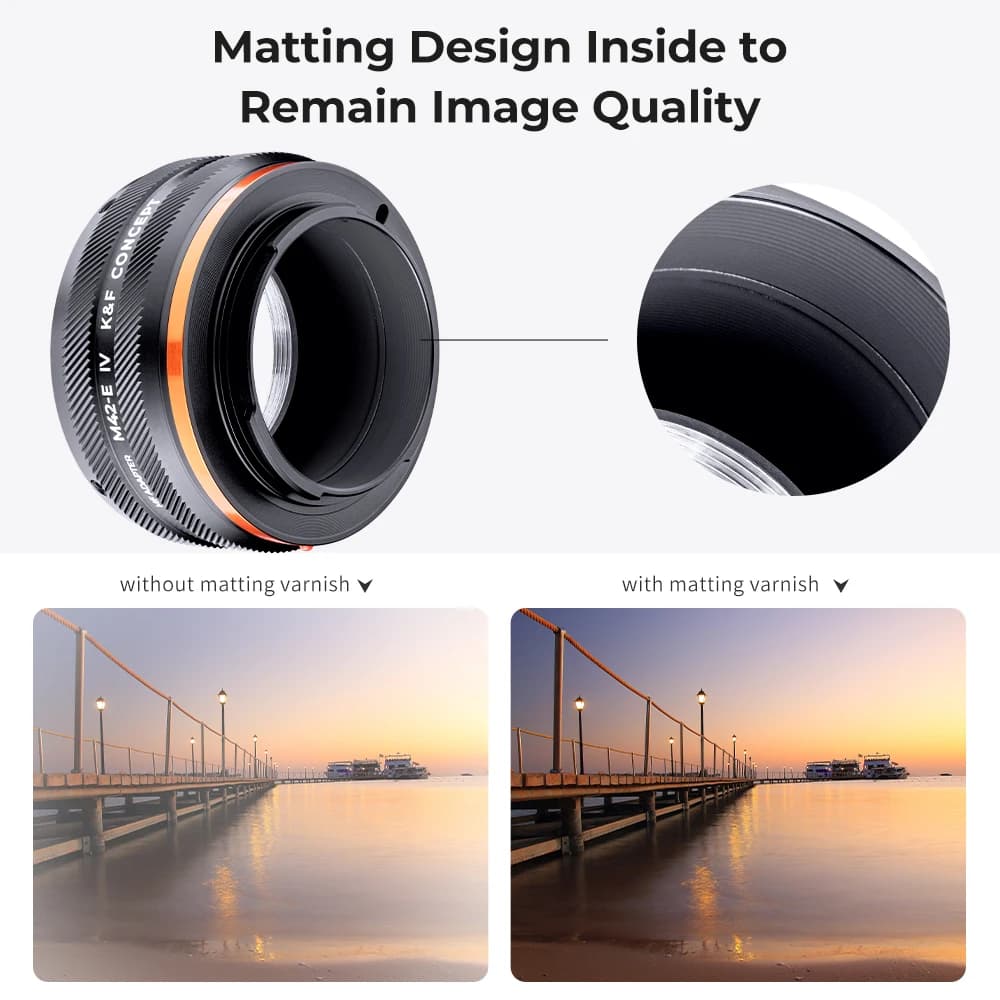 K & F Concept IV Pro adaptateur d'objectif pour appareil photo Sony M42 Nikon F Canon EF objectif po