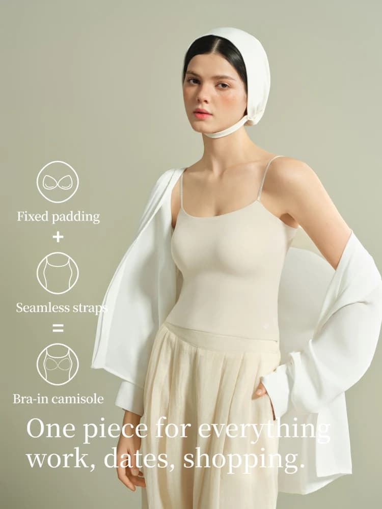 SUJIIN Débardeurs Cami d'été sans coutures à bretelles ornées de strass pour femmes 2026 – Camisole 