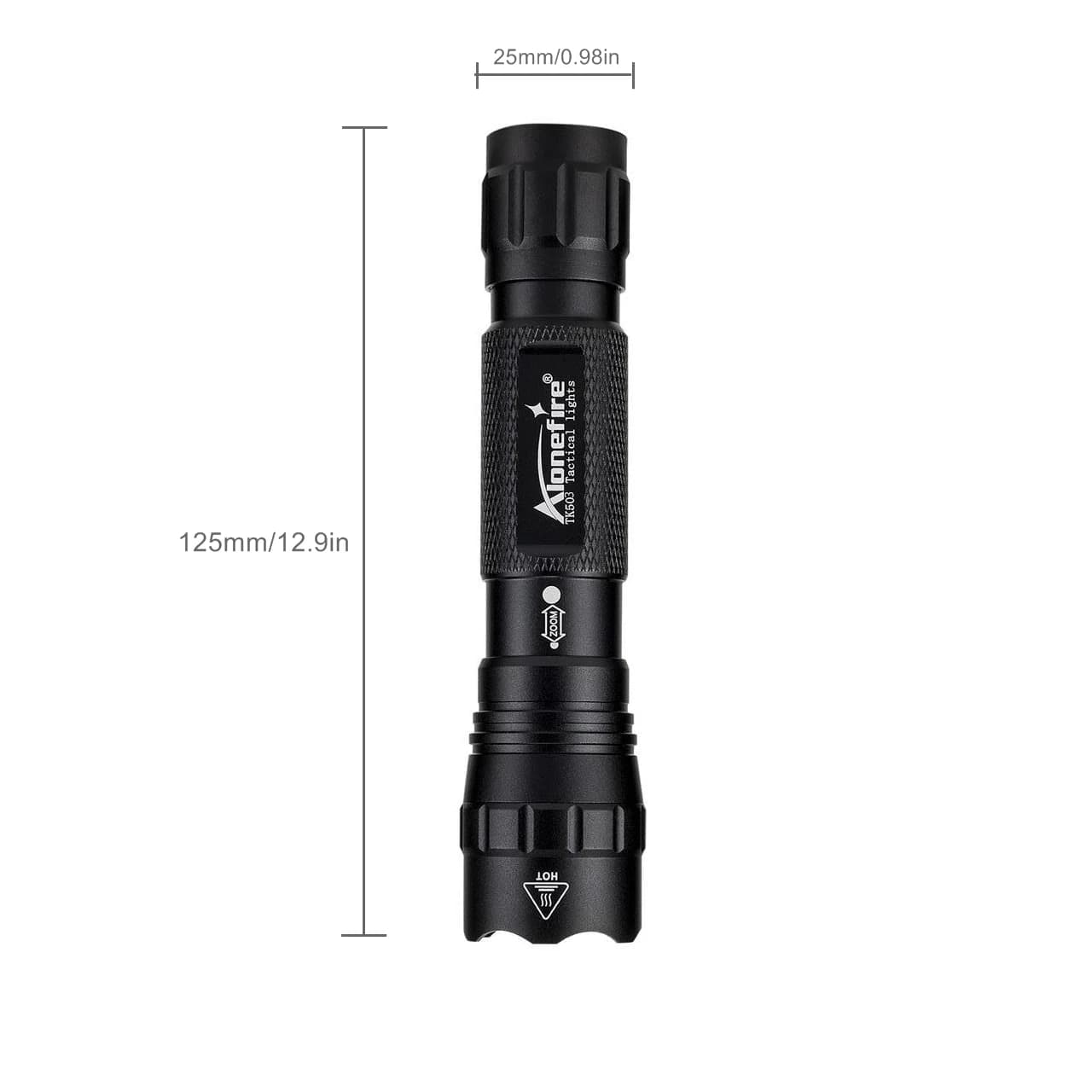 Lampe de poche tactique puissante à Zoom 12W, pour voyage en plein air, chasse, Camping, pêche, rand