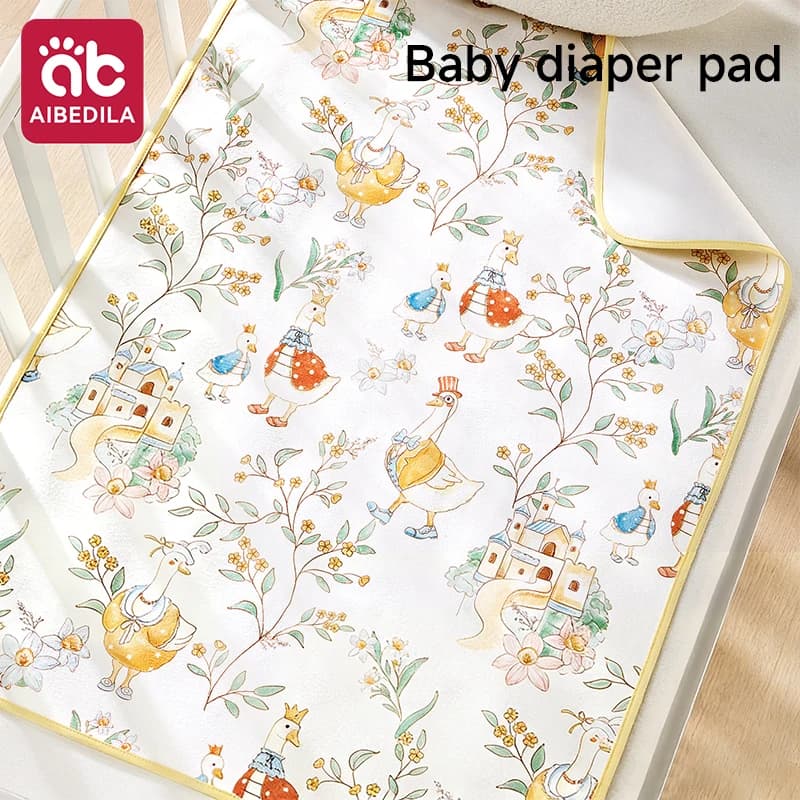 AIBEDILA Couche-culotte imperméable pour bébé, lavable, protège-matelas pour nouveau-né, motif dessi