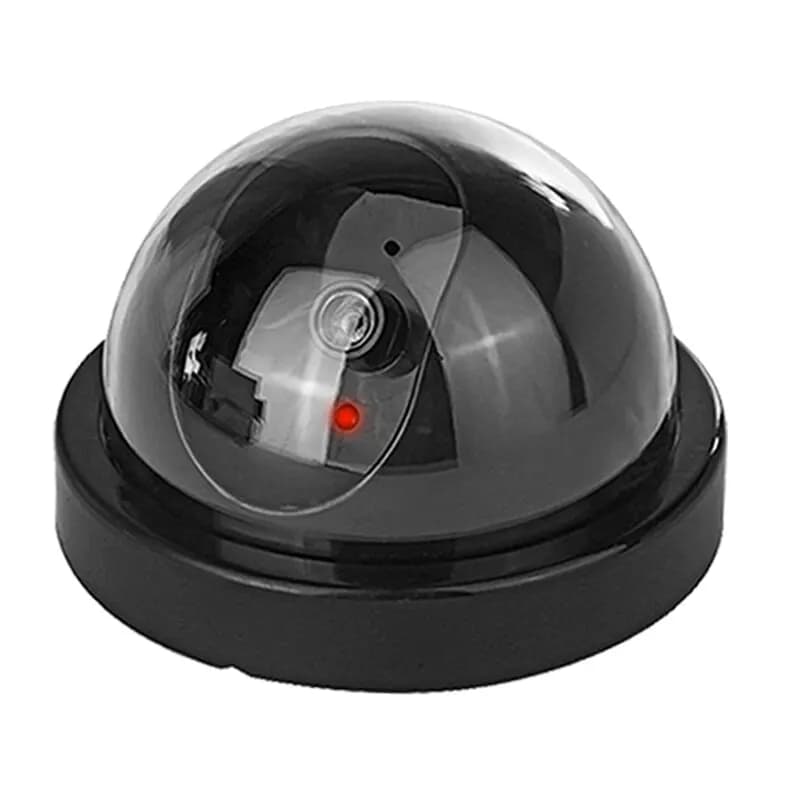 Fausse caméra factice avec lumière rouge LED, fonctionne à piles, aucun câblage requis, fausse camér