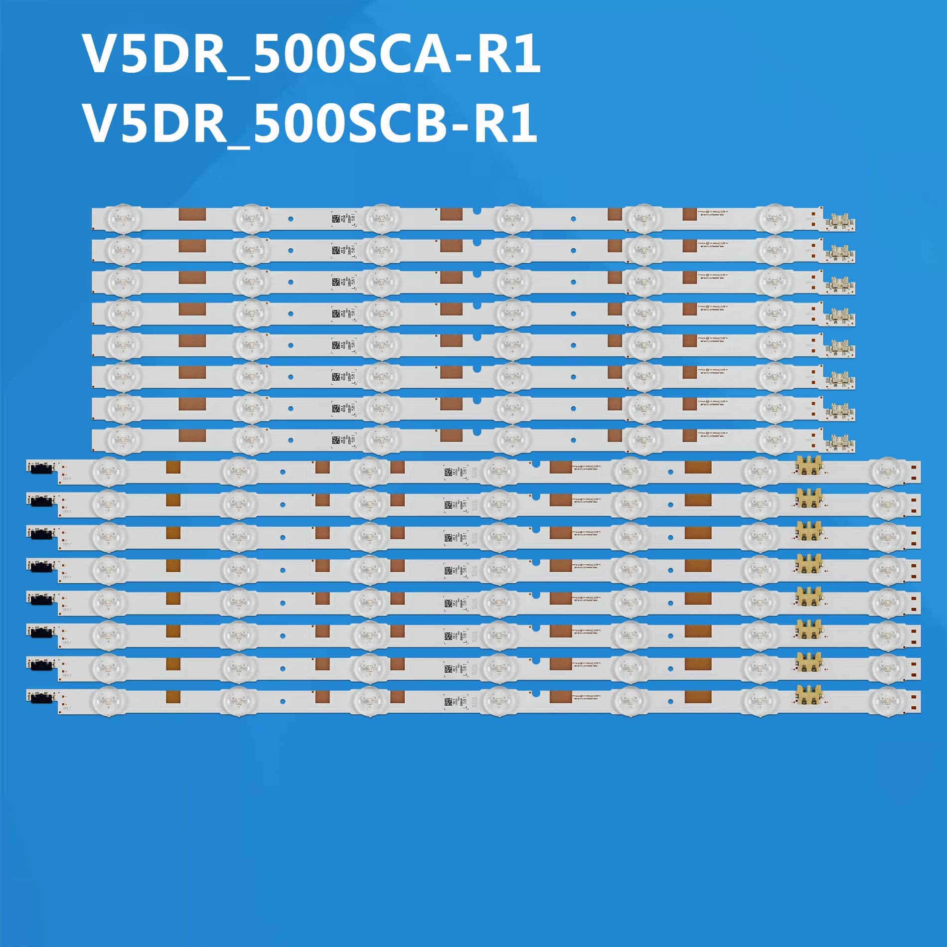 Bande de rétroéclairage LED, 16 pièces, pour Samsung UE50JU6800 UE50JU6850 UE50JU6800K UA50JS7200 UE