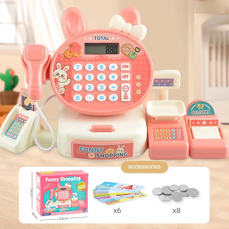 Enfants Shopping caisse enregistreuse jouets Mini marché récepteur ensemble calcul caisse compteur j