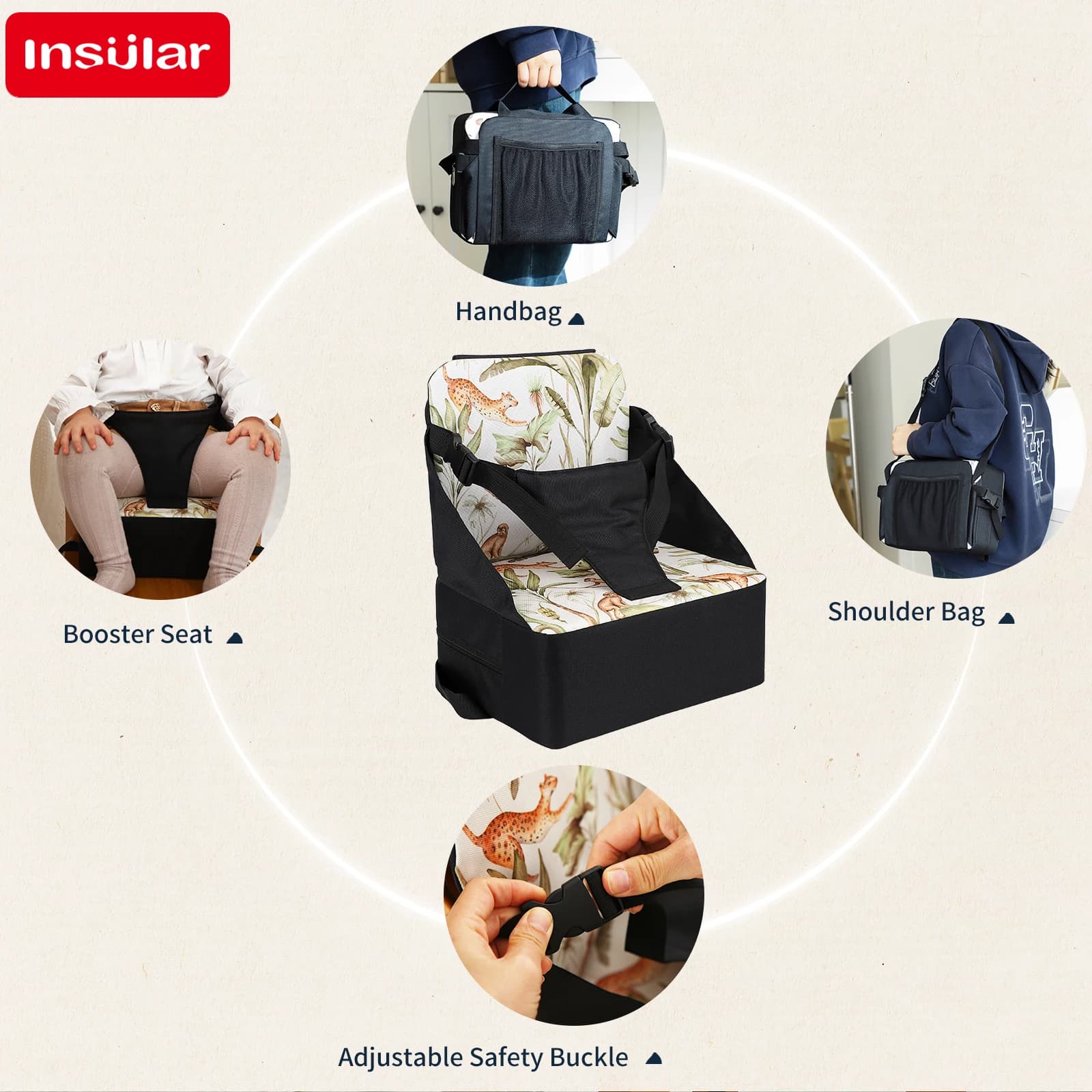 Coussin de siège rehausseur ventilé pliable pour enfants, coussin antidérapant, selle de chaise conf