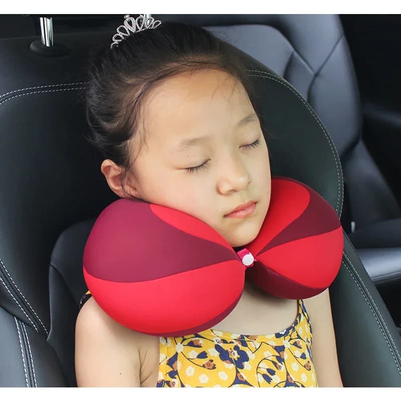 Oreiller de protection du cou de voiture pour enfants, oreiller de sieste en forme de U en peluche, 