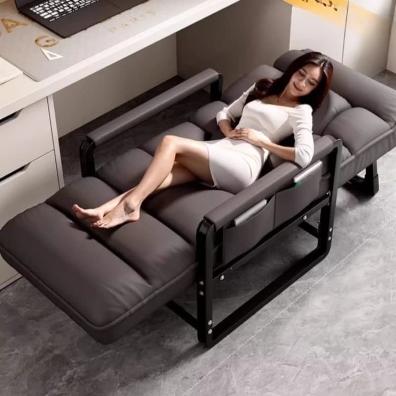 Fauteuil inclinable pliable, chaise de salon, de sieste, de bureau, confortable, ergonomique, réglab
