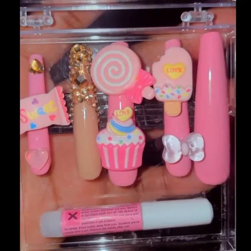 20 pièces/sac Style mixte résine bonbons Biscuit nourriture Nail Art coque de téléphone épingle à ch