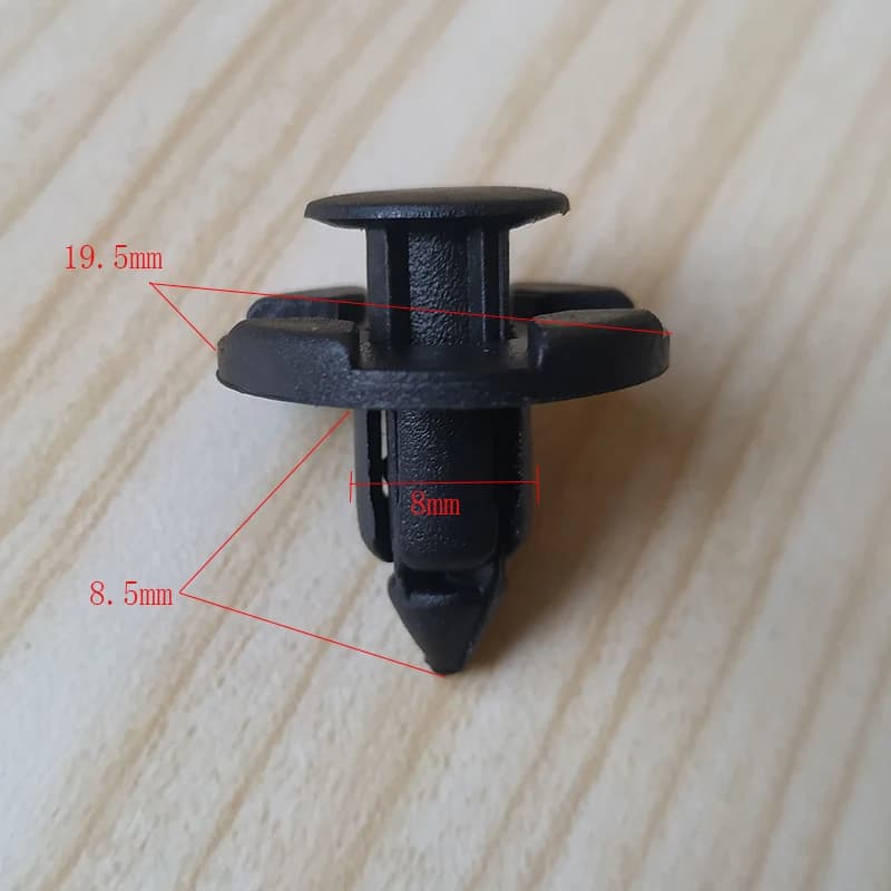 Clips de Garniture en Plastique de 8mm pour Doublures d'Arc de Roue Nissan, Bouclier de Baie de Mote