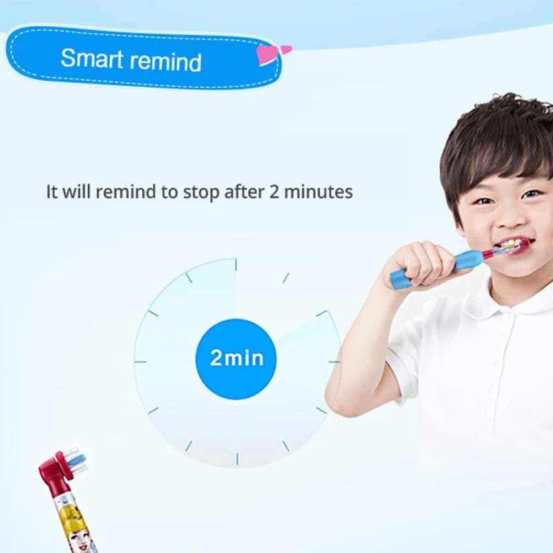 Brosse à dents électrique Oral-B pour enfants, brosse à dents rotative alimentée par batterie, netto