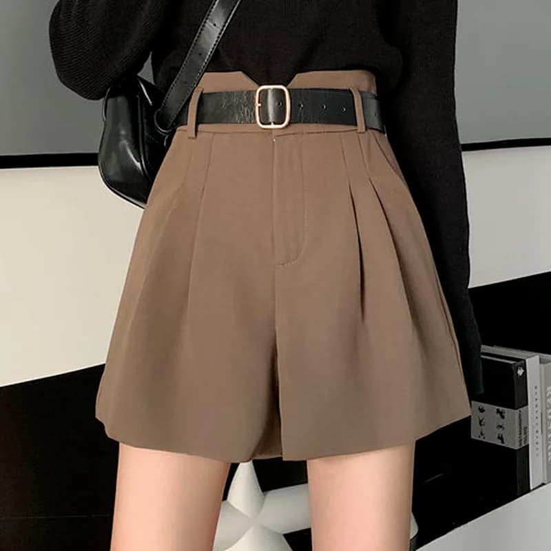 Shorts Femmes Été Jeunesse S-3XL Loisirs Élégant Solide Minimaliste Classique 03/All-match Femme Ten
