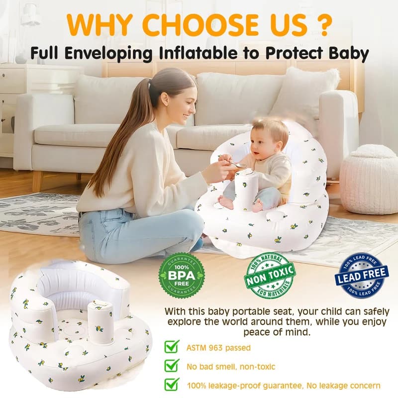 Canapé gonflable pour enfants, gonflable avec pompe à Air intégrée, canapé gonflable pour bébés de 3