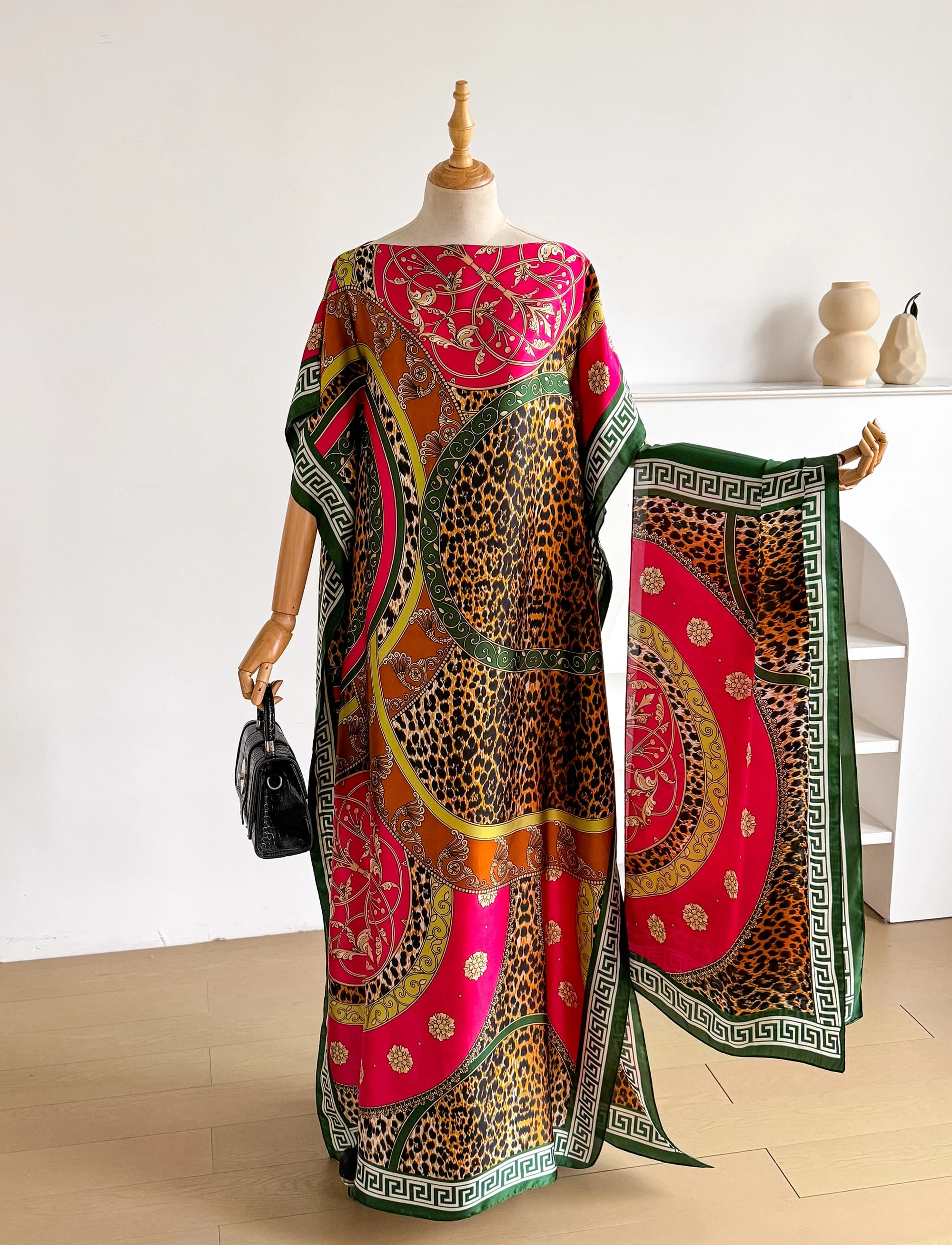 Abaya d'été à manches courtes en coton pour femme, robe islamique africaine ample maxi avec grand fo