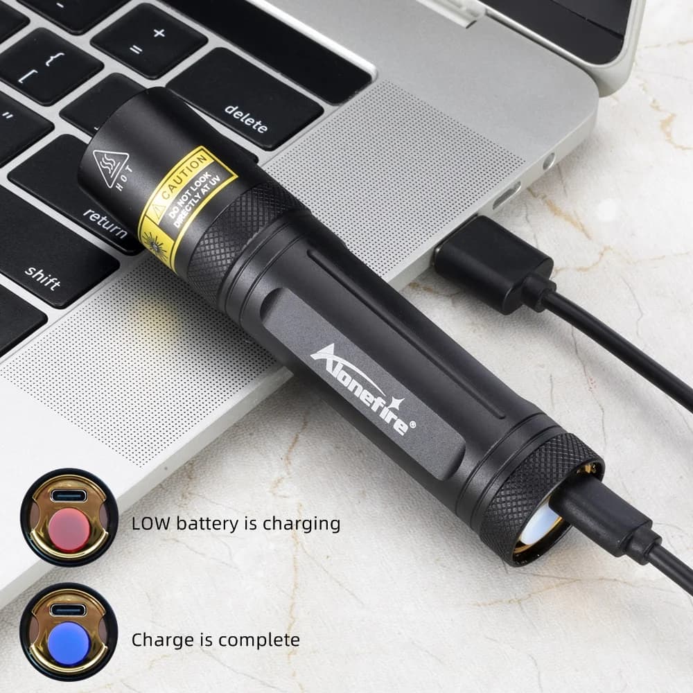 Alonefire SV77 10W 365nm lampe de poche UV lumière noire ultraviolette détecteur de mousse pour anim
