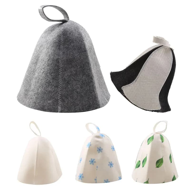 Protection de tête en feutre, bain Anti-chaleur, taille libre, bonnet de douche de Style russe, chap